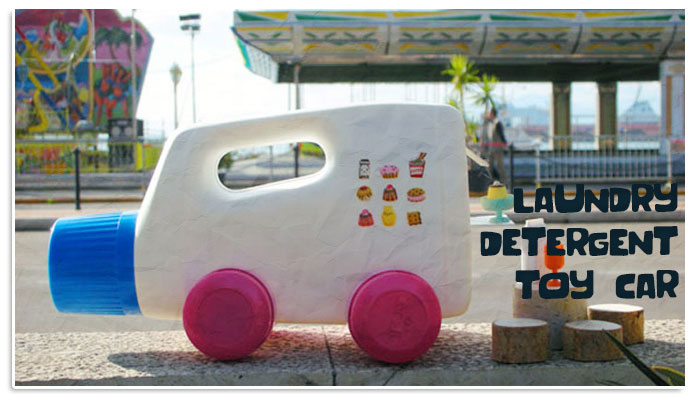 Laundry Detergent Bottle Toy Car