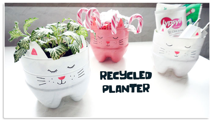 Recycled Plastic Bottle Planter