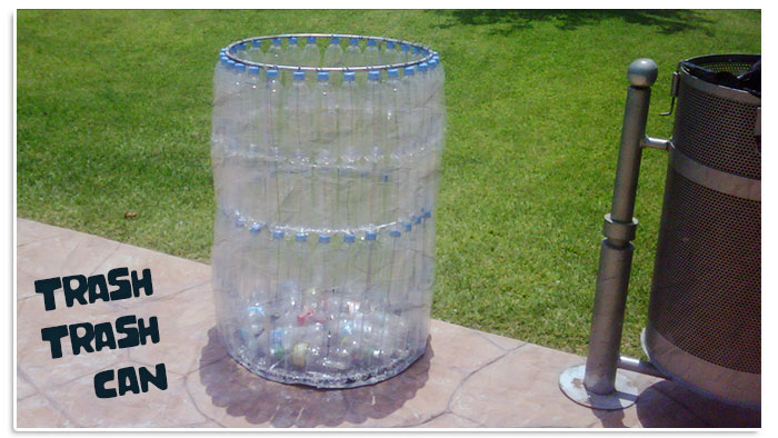 Plastic Bottle Trashcan 