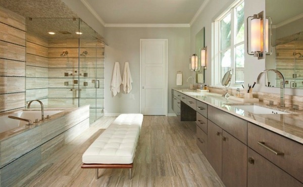 Small Bathroom Tile Ideas: Trick the Eye with Tones