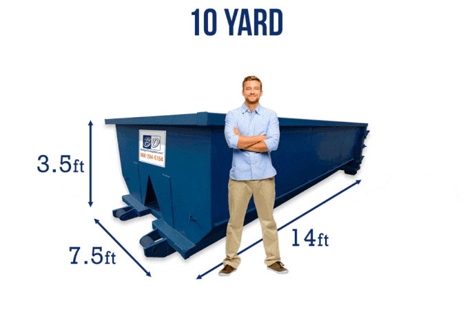 10, 15, 20, 30 and 40 Yard Dumpster Sizes