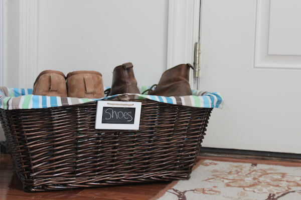 shoe baskets front door