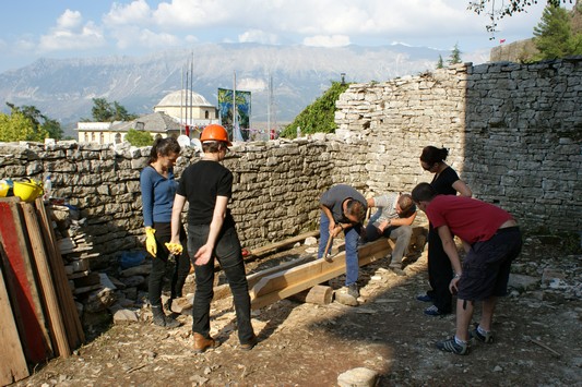 Preserving a structure in Albania.