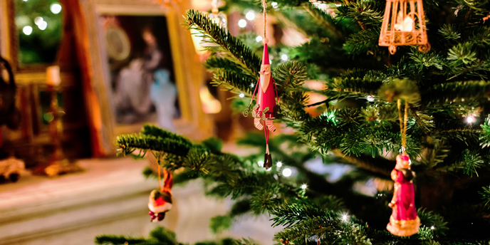 Ornaments Hanging From Christmas Tree