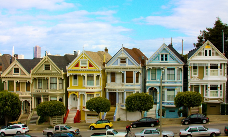 Colorful San Francisco homes.