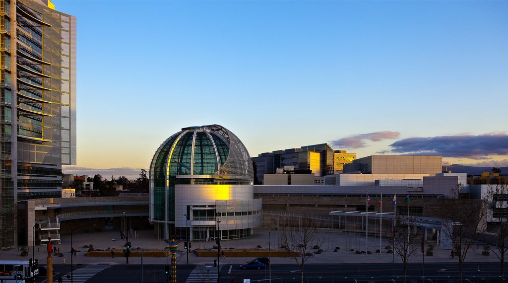 A green building in San Jose.