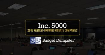 Budget Dumpster Wins 2017 Inc. 5000