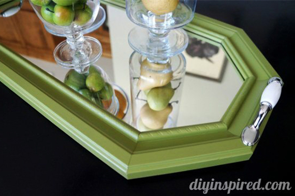 Image of a DIY Repurposed Mirror Tray