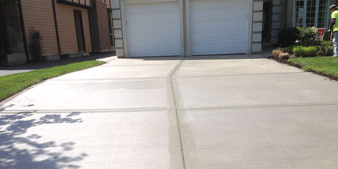 Sealed Two-Car Concrete Driveway