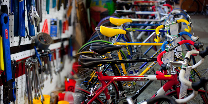 Working Bikes Sales Floor