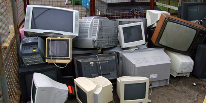 Electronics Waiting to Be Recycled