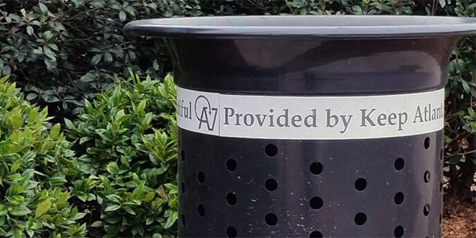 Keep Atlanta Beautiful Provides Public Trash Cans