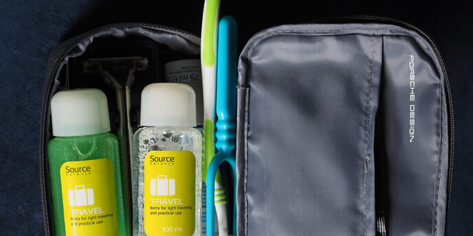 Image of a Kit Containing Essential Toiletries for After a Move