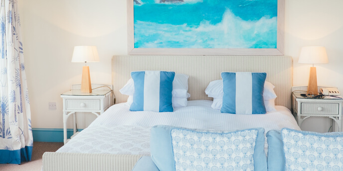 Bedroom With Sky Blue Accents