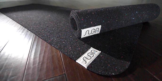 Black Yoga Mat Made From Recycled Materials