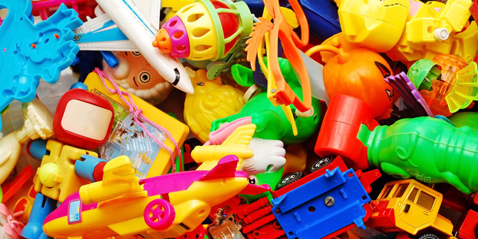 Pile Of Old And Broken Toys
