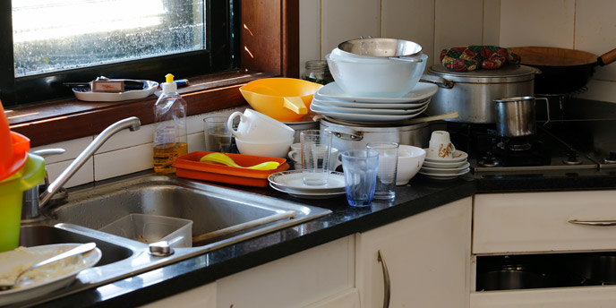 Messy Kitchen Counters