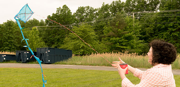 Plastic Bag Kite Flying