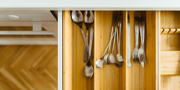 Organize Drawers to Declutter Counters