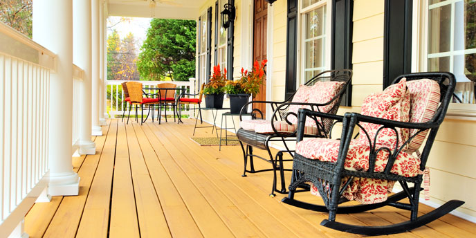 Clean and Organized Front Porch