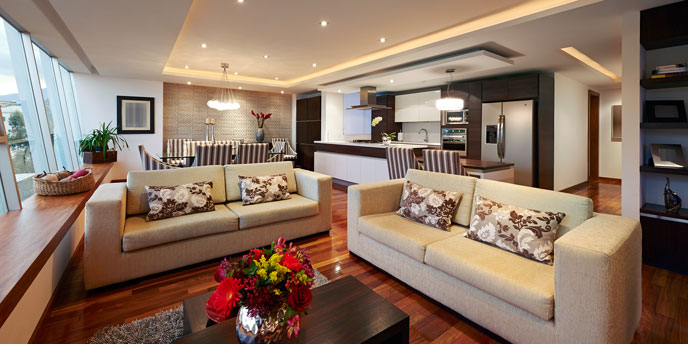 Living Room Staged for Sale