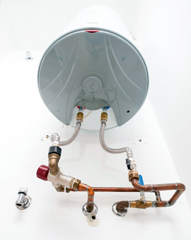 Hot and Cold Water Pipes Under Hot Water Heater