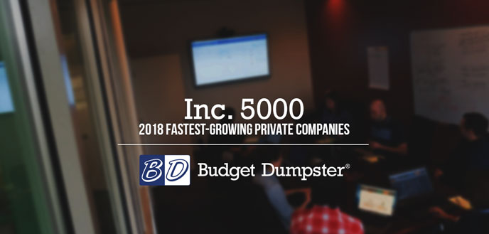 Budget Dumpster Wins Inc. 5000