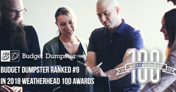 Budget Dumpster on the Weatherhead 100