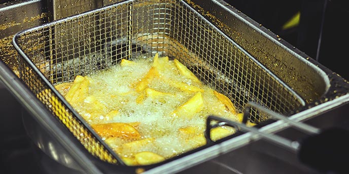 Cooking Oil in Deep Fryer