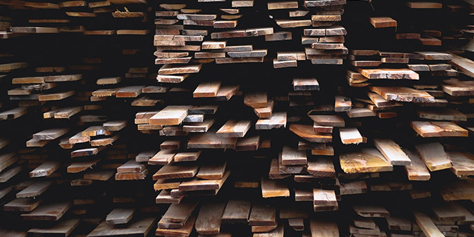 Pile of Reclaimed Wood Planks 