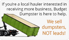 Become a Hauler With Budget Dumpster