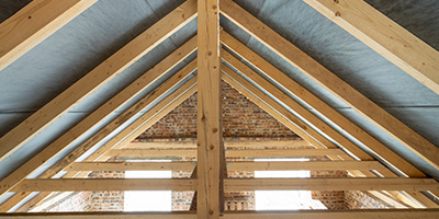 Rafters in Unfinished Attic