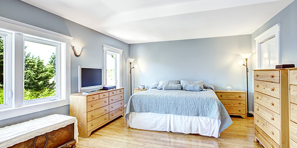 Bedroom With Sky Blue Walls