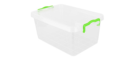 Plastic Storage Container With Green Handles