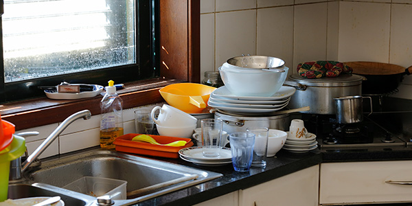 Cluttered Kitchen Countertops