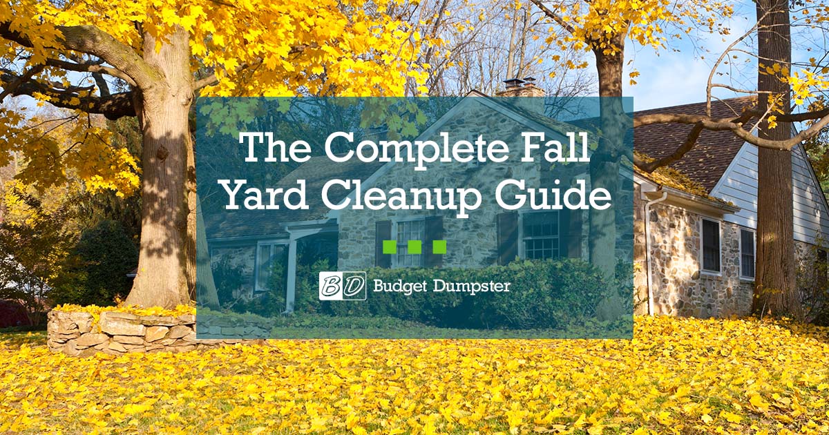 The Complete Fall Yard Cleanup Checklist Budget Dumpster