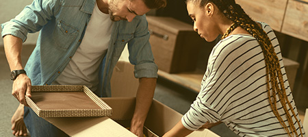 Image of Color-Coded Boxes for Easy Unpacking