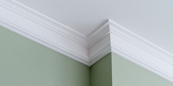 Crown Molding on Green Wall