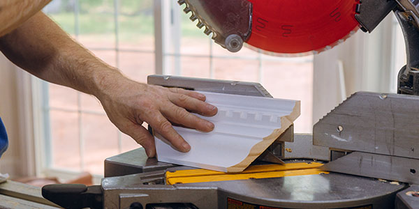 Circular Saw Cutting Crown Molding