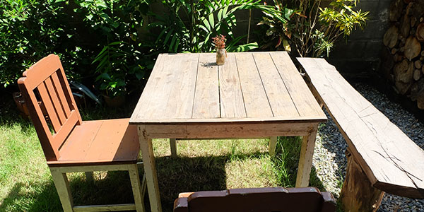 Picnic Table Adds Useful Space to Garden
