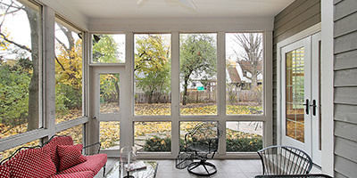 Screened in Porch Attached to Home's Exterior