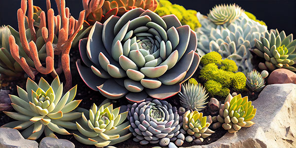 Colorful Array of Succulents