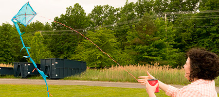 Plastic Bag Kite Flying