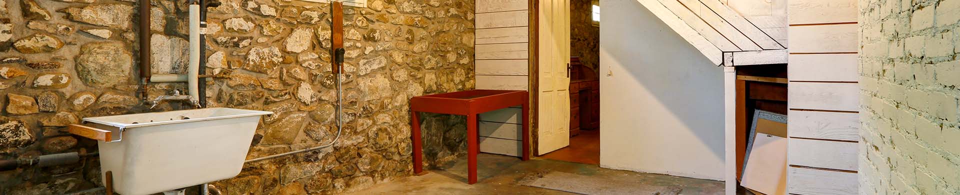 Musty Basement With Mortared Rock Walls