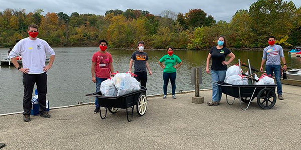 Give Back Cincinnati Volunteers at Park Cleanup