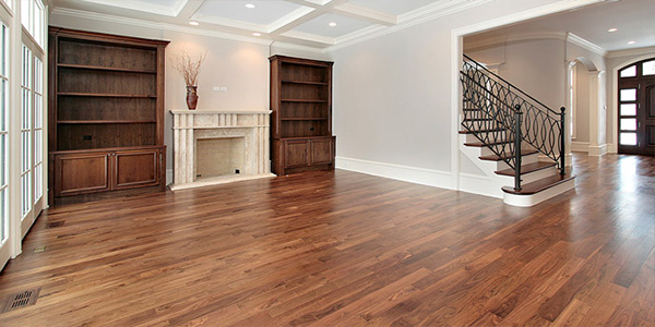 Eco-Friendly Hardwood Flooring in Newly Renovated Modern Living Room