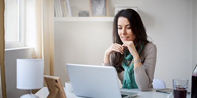 Woman Working in Home Office