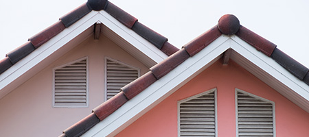 House Roof With Attic Vents for Airflow