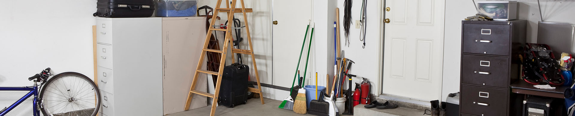 Clean White Garage