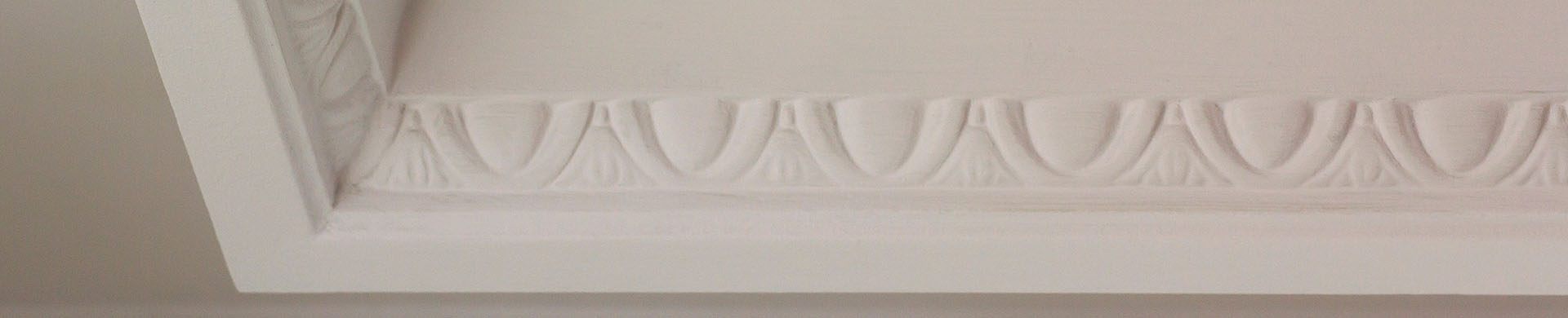 White Ornate Crown Molding